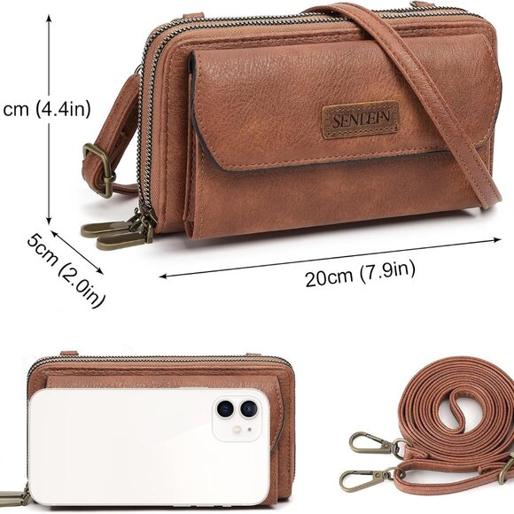 Lightweight Vegan Leather Crossbody Bag for Women - Spacious & Elegant Design - Picture 4 of 8